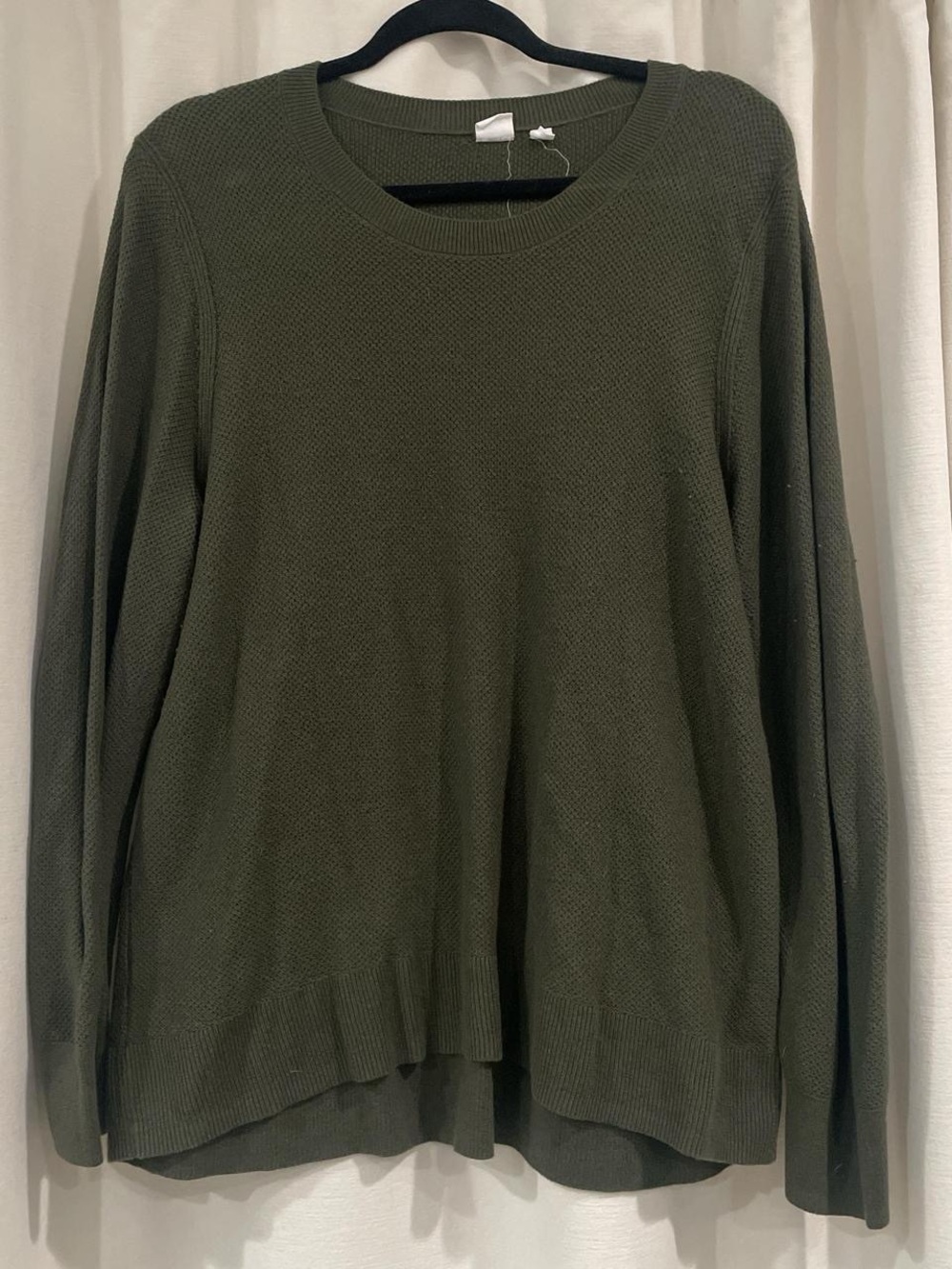 Women's Olive Green Lightweight Knit Sweater